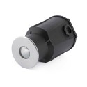 Lampe de sol en acier avec LED intégrée en acier brossé, DOULAN