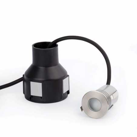 Lampe murale en acier avec LED intégrée en acier brossé, ARTRES