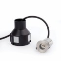 Lampe de sol en aluminium avec LED intégrée en acier brossé, MAZAYE