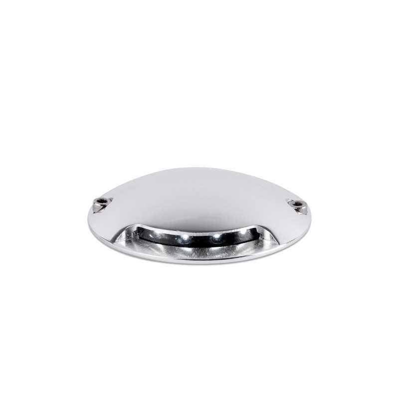 Lampe sol en aluminium avec LED intégrée en acier brossé, LIESLE