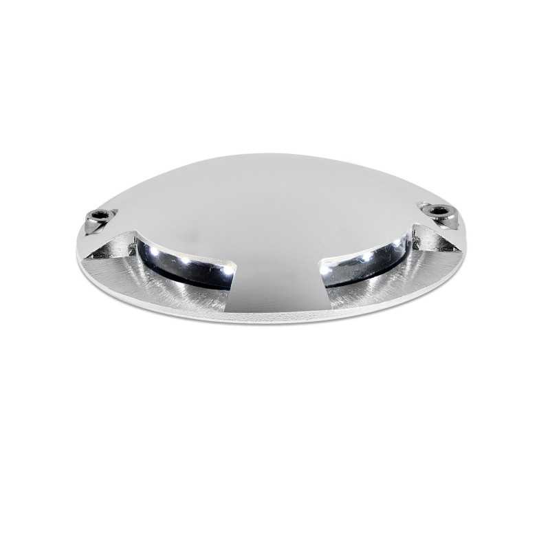 Lampe sol en aluminium avec LED intégrée en acier brossé, CHITRAY