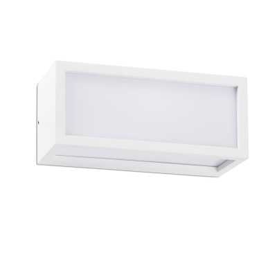 Lampe murale en aluminium avec douille E27 en blanc mat, TOSTES