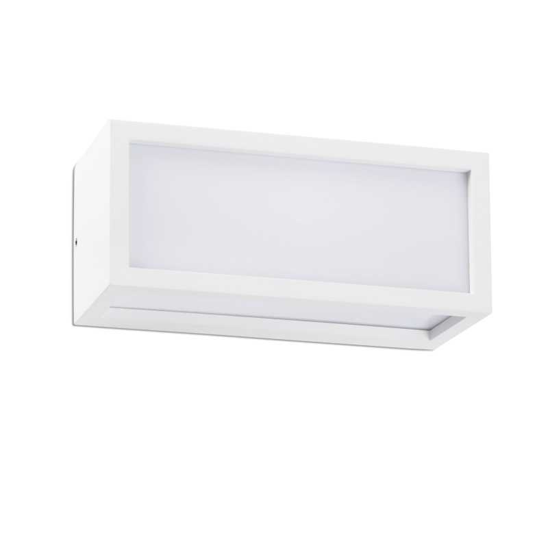 Lampe murale en aluminium avec douille E27 en blanc mat, TOSTES