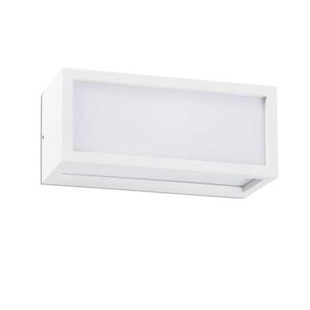 Lampe murale en aluminium avec douille E27 en blanc mat, TOSTES