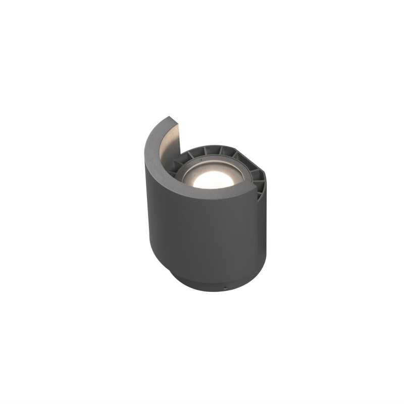 Lampe de sol en aluminium avec LED intégrée en gris, SOUCHT
