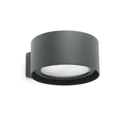 Lampe murale en aluminium avec LED intégrée en gris, GORBIO