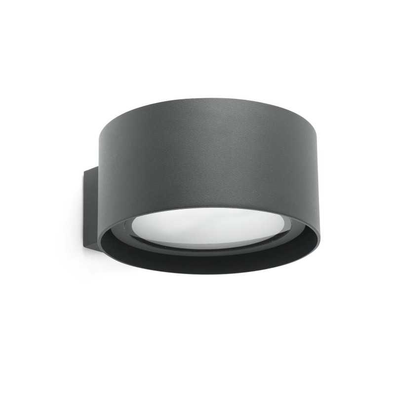Lampe murale en aluminium avec LED intégrée en gris, GORBIO