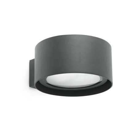 Lampe murale en aluminium avec LED intégrée en gris, GORBIO