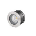 Lampe de sol en acier avec LED intégrée en acier brossé, BELVAL