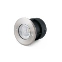 Lampe de sol en acier avec LED intégrée en acier brossé, BERUPT