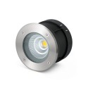 Lampe de sol en acier avec LED intégrée en acier brossé, MIANNAY