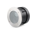 Lampe de sol en acier avec LED intégrée en acier brossé, LANNEC