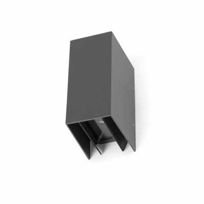 Lampe murale en aluminium avec LED intégrée en gris, CUBORD