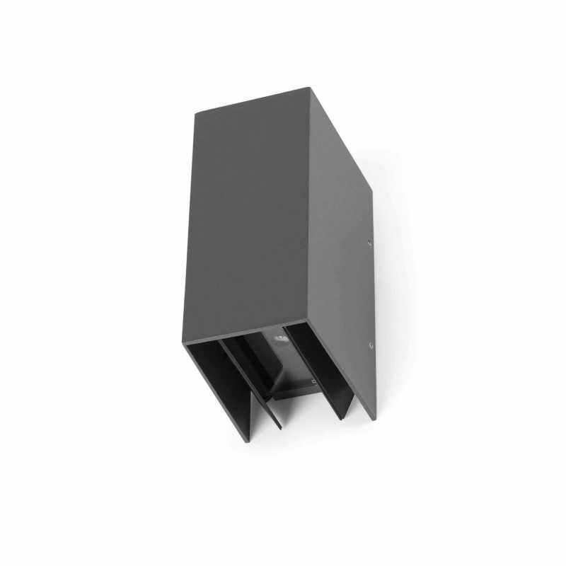 Lampe murale en aluminium avec LED intégrée en gris, CUBORD