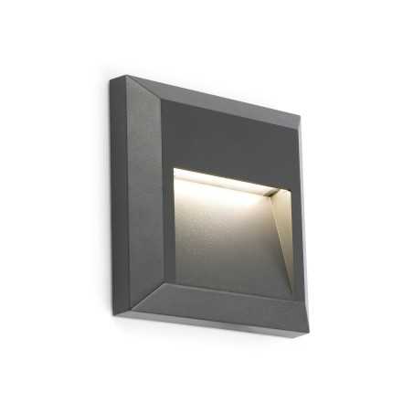 Lampe murale en plastique avec LED intégrée en gris, POURCY