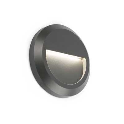 Lampe murale en plastique avec LED intégrée en gris, FASQUE