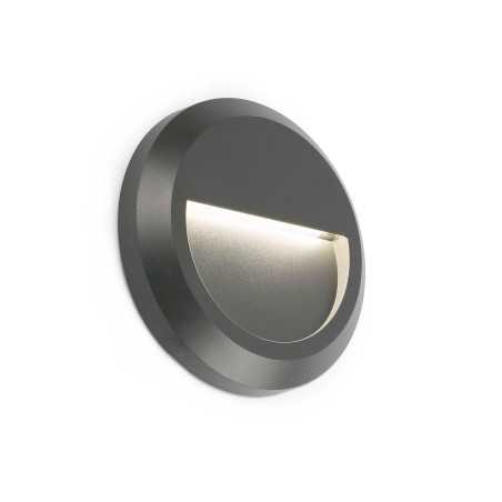 Lampe murale en plastique avec LED intégrée en gris, FASQUE