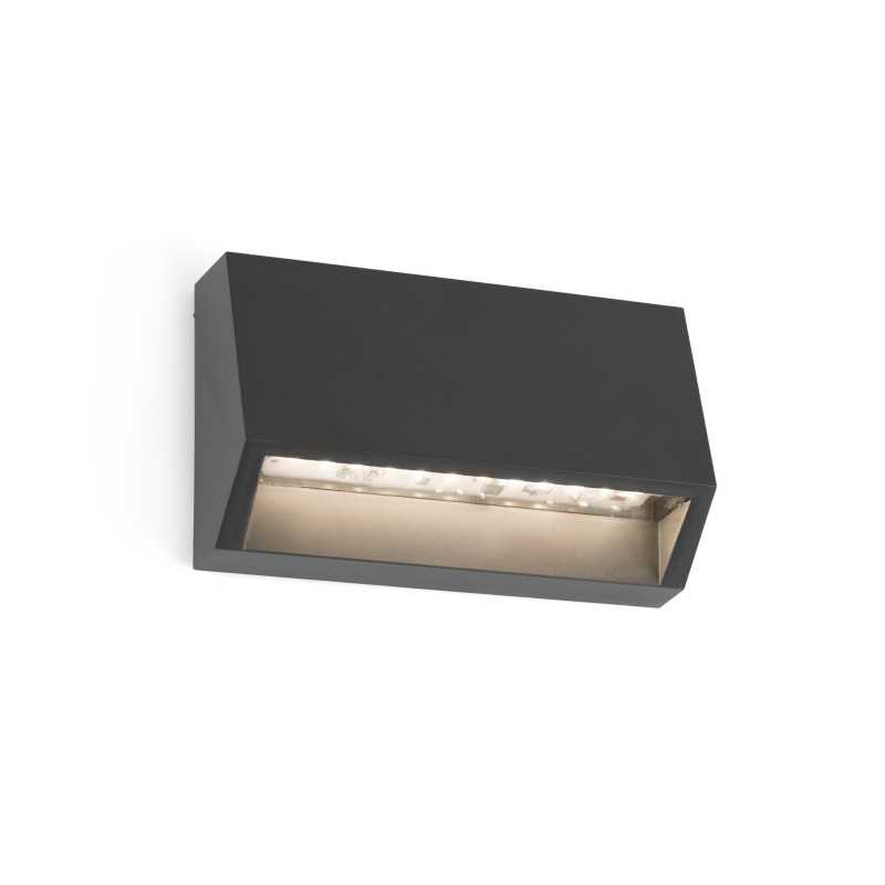 Lampe murale en plastique avec LED intégrée en gris, HATRIZE