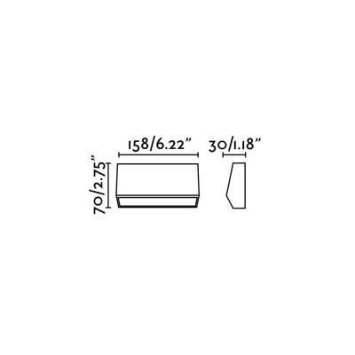 Lampe murale en plastique avec LED intégrée en gris, BOISSE