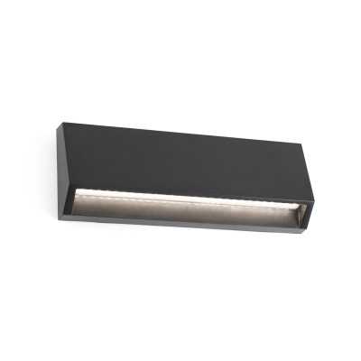 Lampe murale en plastique avec LED intégrée en gris, CAZENAC