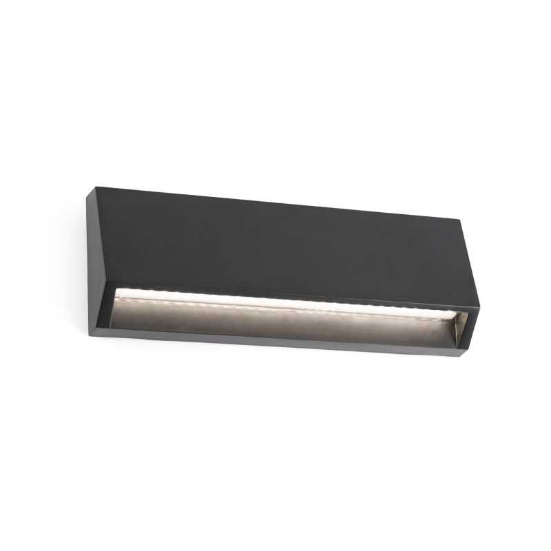 Lampe murale en plastique avec LED intégrée en gris, CAZENAC