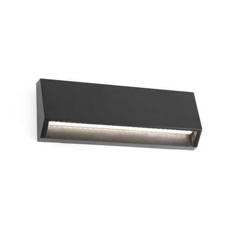 Lampe murale en plastique avec LED intégrée en gris, CAZENAC