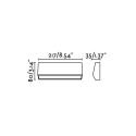 Lampe murale en plastique avec LED intégrée en gris, CAZENAC