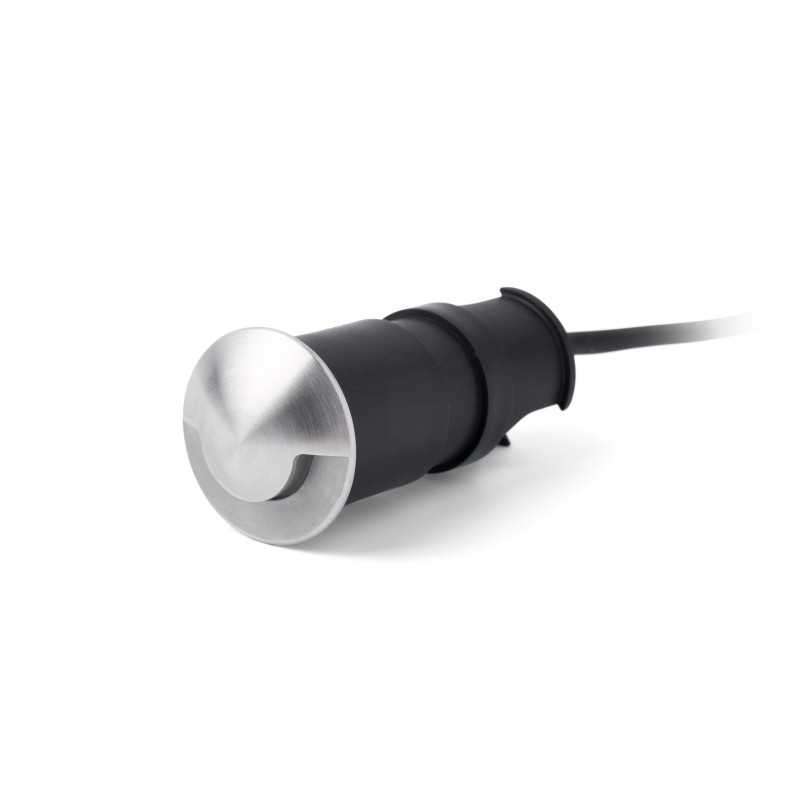 Lampe murale en acier avec LED intégrée en acier brossé, LAUZUN