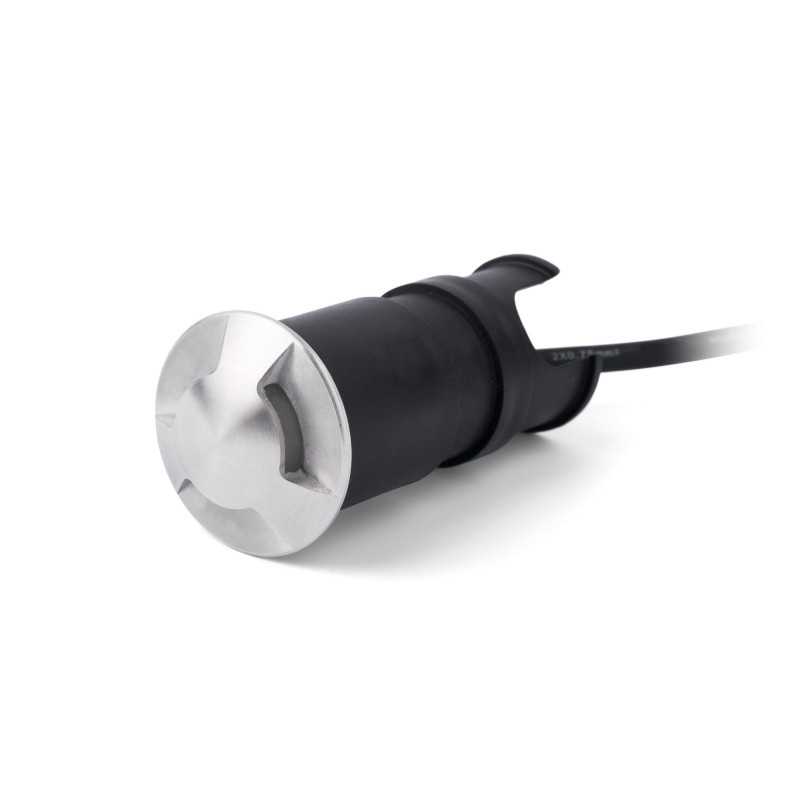 Lampe murale en acier avec LED intégrée en acier brossé, GABAUDE