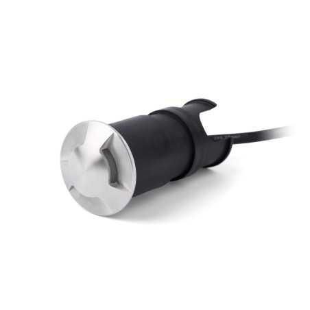 Lampe murale en acier avec LED intégrée en acier brossé, POLISY