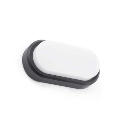 Lampe murale en plastique avec LED intégrée en gris, BRENAC