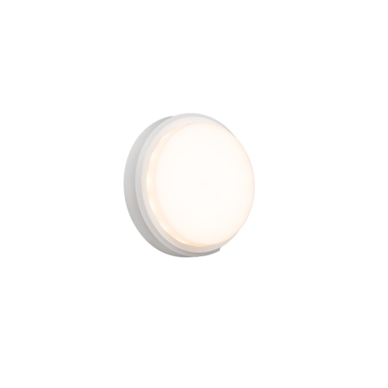 Lampe murale en abs avec LED intégrée en blanc mat, ATRAMA