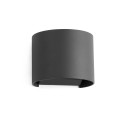Lampe murale en aluminium avec LED intégrée en gris, BOUCHE