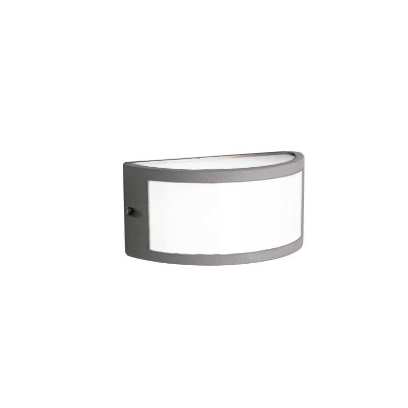 Lampe murale en aluminium avec douille E27 en gris, COMBRET