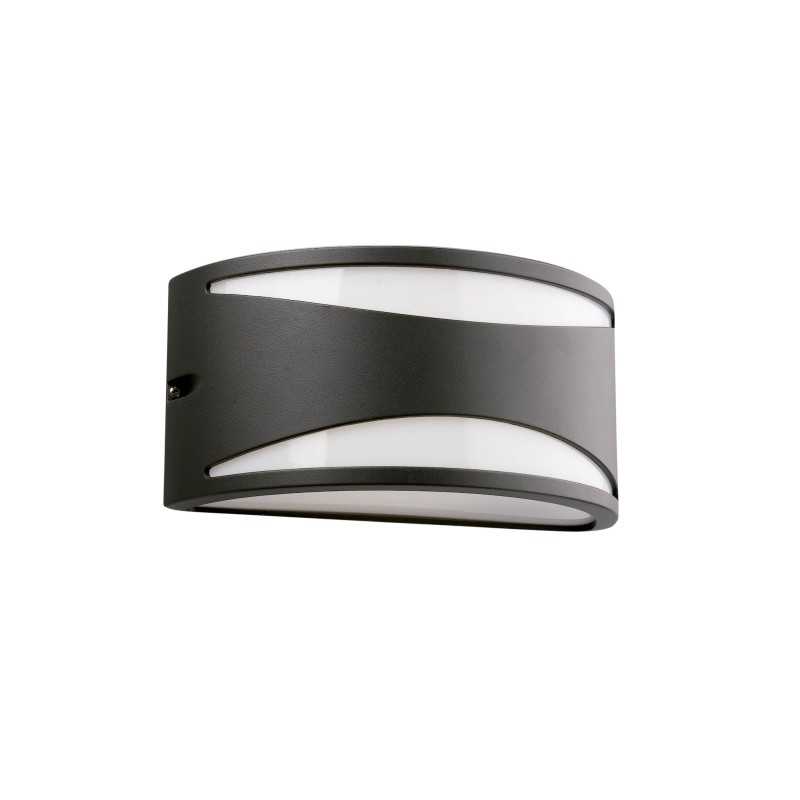 Lampe murale en aluminium avec douille E27 en gris, AULNAY