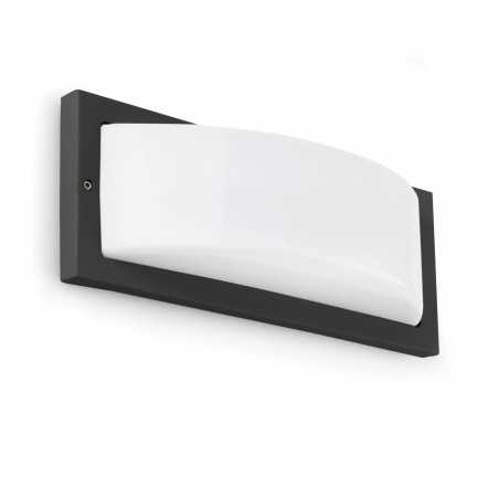 Lampe murale en aluminium avec douille E27 en gris, QUIEVY