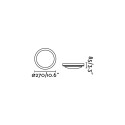 Lampe murale en abs avec douille E27 en blanc mat, ANERES