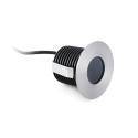Lampe de sol en acier avec LED intégrée en acier brossé, COGOLIN