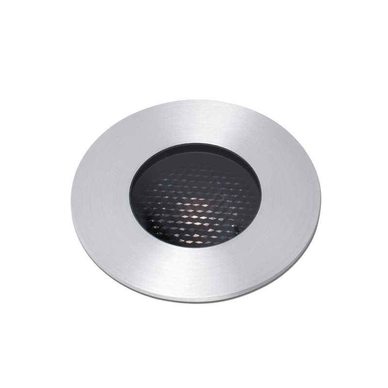 Lampe de sol en acier avec LED intégrée en acier brossé, RODOME