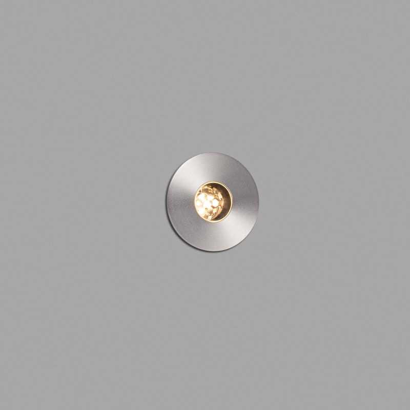 Lampe de sol en acier avec LED intégrée en acier brossé, CHATEL
