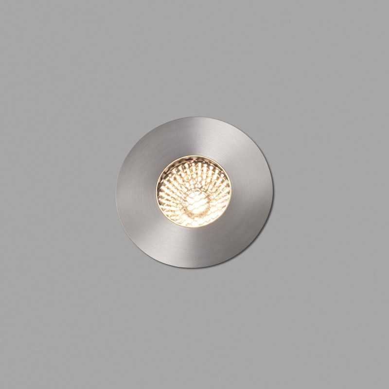 Lampe de sol en acier avec LED intégrée en acier brossé, AIZENAY