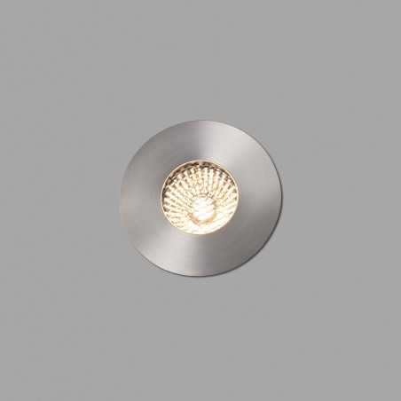 Lampe de sol en acier avec LED intégrée en acier brossé, AIZENAY
