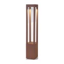 Lampe de sol en aluminium avec LED intégrée en marron, POIROND