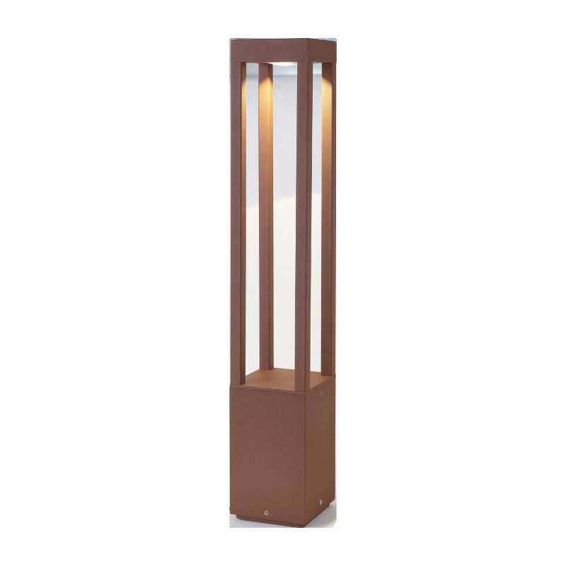 Lampe de sol en aluminium avec LED intégrée en marron, POIROND