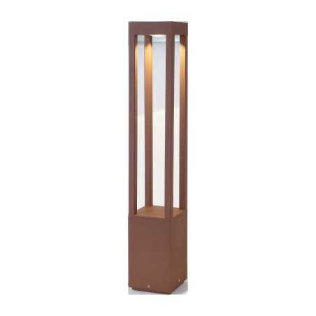 Lampe de sol en aluminium avec LED intégrée en marron, POIROND