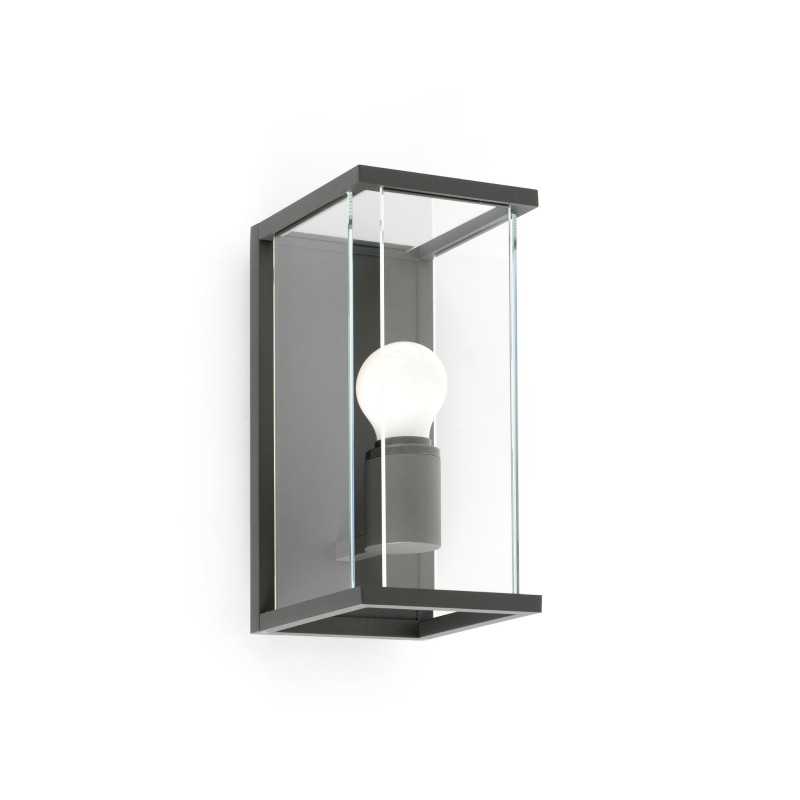 Lampe murale en aluminium avec douille E27 en gris, TRANNES