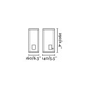 Lampe murale en aluminium avec douille E27 en gris, TRANNES