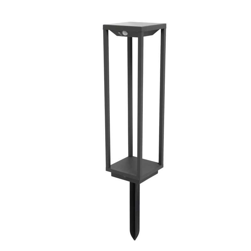Lampe de sol en aluminium avec LED intégrée en gris, PITGAM