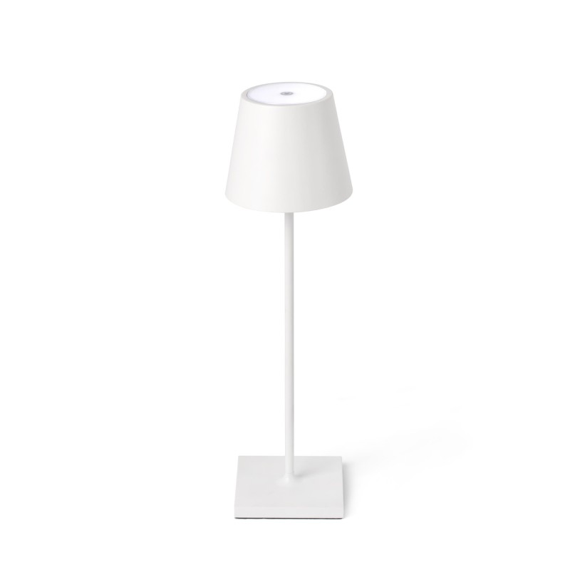 Lampe de table en aluminium avec LED intégrée en blanc mat, HAVANGE
