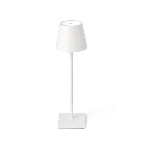 Lampe de table en aluminium avec LED intégrée en blanc mat, HAVANGE